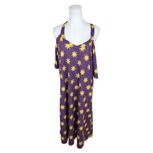 Disney Plus Size Tangled Yellow Corona Sun Design Midi Dress Size 3X